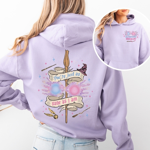 Harry Potter Exceptionally Ordinary Just As Sane As I Am Hoodie Sweatshirt - Picture 5 of 16